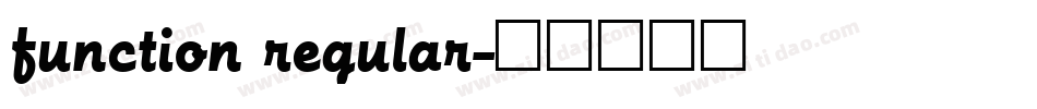 function regular字体转换